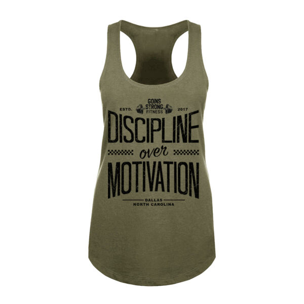 DISCIPLINE OVER MOTIVATION - WOMEN'S FITTED TANK TOP - $HXPQUJ$ Thumbnail
